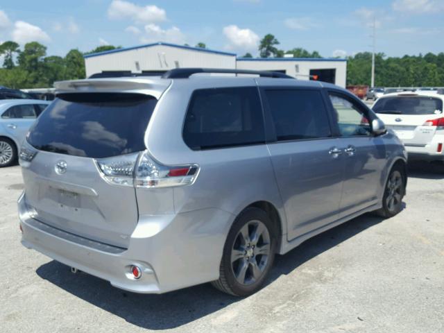 5TDXK3DC9FS589893 - 2015 TOYOTA SIENNA SPO SILVER photo 4