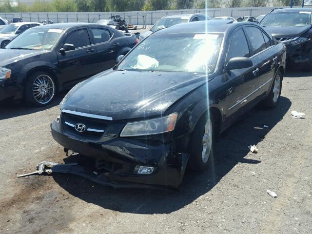 5NPEU46F98H354479 - 2008 HYUNDAI SONATA SE BLACK photo 2