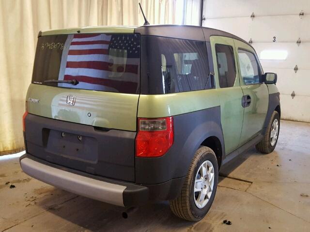 5J6YH28377L012347 - 2007 HONDA ELEMENT LX GREEN photo 4