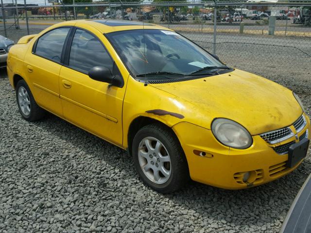 1B3ES56C63D140325 - 2003 DODGE NEON SXT YELLOW photo 1