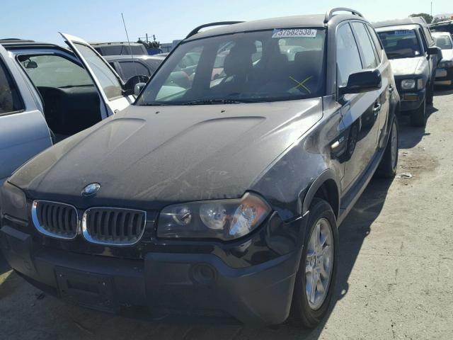 WBXPA73404WC35638 - 2004 BMW X3 2.5I BLACK photo 2