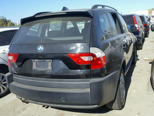 WBXPA73404WC35638 - 2004 BMW X3 2.5I BLACK photo 4