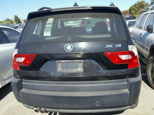 WBXPA73404WC35638 - 2004 BMW X3 2.5I BLACK photo 9