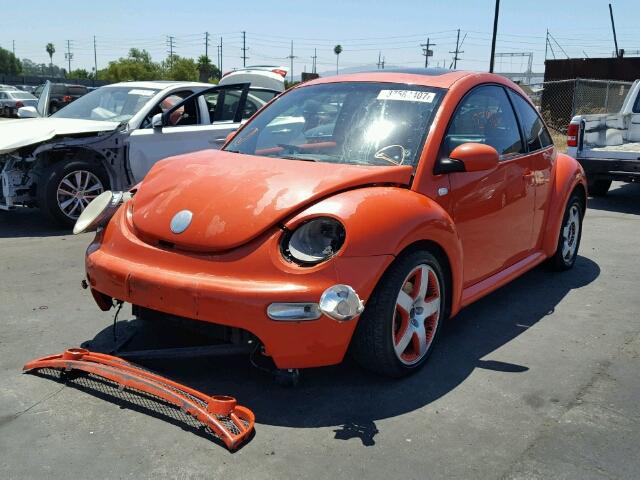 3VWCD21C32M431158 - 2002 VOLKSWAGEN NEW BEETLE ORANGE photo 2