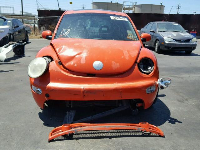 3VWCD21C32M431158 - 2002 VOLKSWAGEN NEW BEETLE ORANGE photo 9