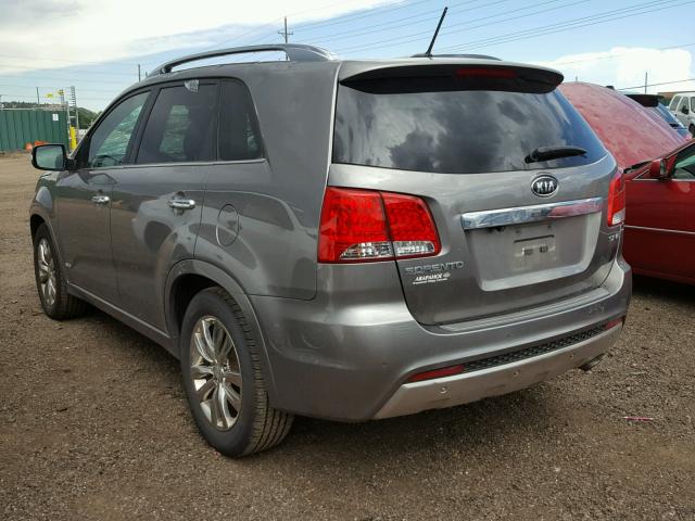 5XYKWDA21CG218946 - 2012 KIA SORENTO SX SILVER photo 3