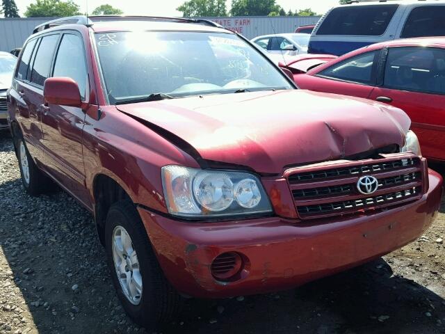 JTEHF21A330102297 - 2003 TOYOTA HIGHLANDER RED photo 1