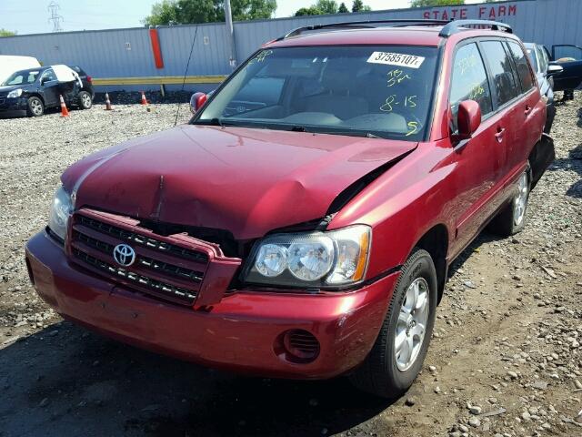 JTEHF21A330102297 - 2003 TOYOTA HIGHLANDER RED photo 2