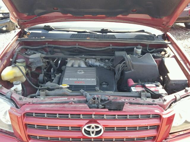 JTEHF21A330102297 - 2003 TOYOTA HIGHLANDER RED photo 7