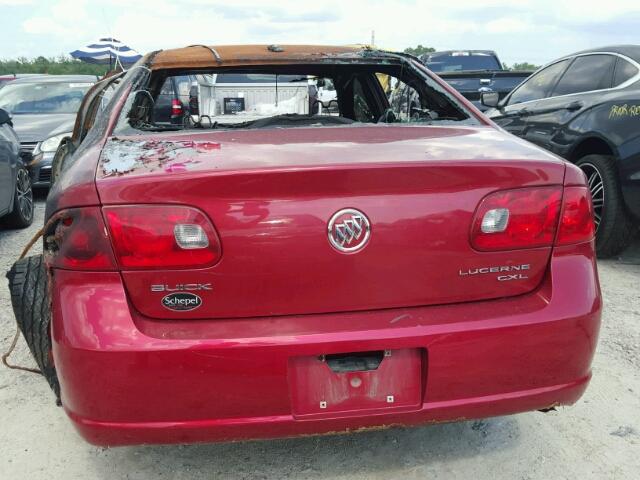 1G4HD57246U172881 - 2006 BUICK LUCERNE RED photo 9