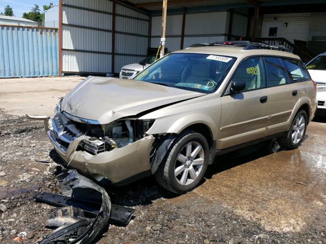 4S4BP61C087359430 - 2008 SUBARU OUTBACK 2. BEIGE photo 2