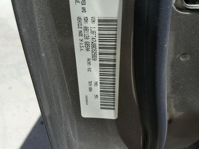 1J8FT47W98D525820 - 2008 JEEP COMPASS SP BEIGE photo 10