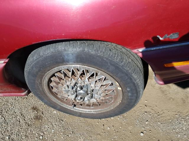 1G2NE15M7RM545180 - 1994 PONTIAC GRAND AM S Bordo foto 9