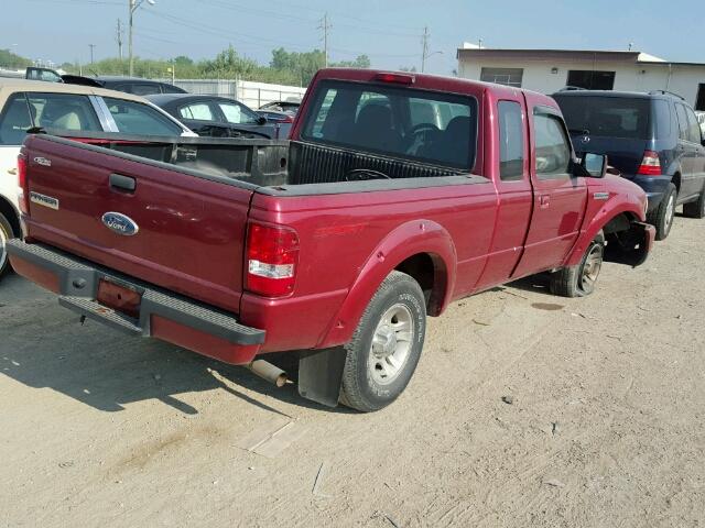 1FTYR44U17PA70055 - 2007 FORD RANGER RED photo 4