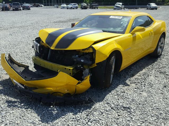 2G1FB1E38C9190114 - 2012 CHEVROLET CAMARO LT YELLOW photo 2