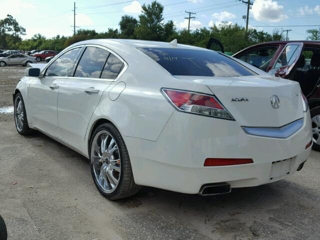 19UUA8F20AA009171 - 2010 ACURA TL WHITE photo 3