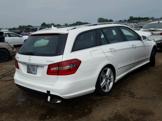 WDDHH8JB5DA670417 - 2013 MERCEDES-BENZ E 350 4MAT WHITE photo 4