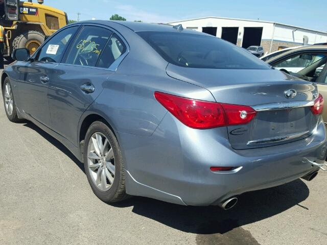 JN1BV7AP7EM679010 - 2014 INFINITI Q50 BLUE photo 3