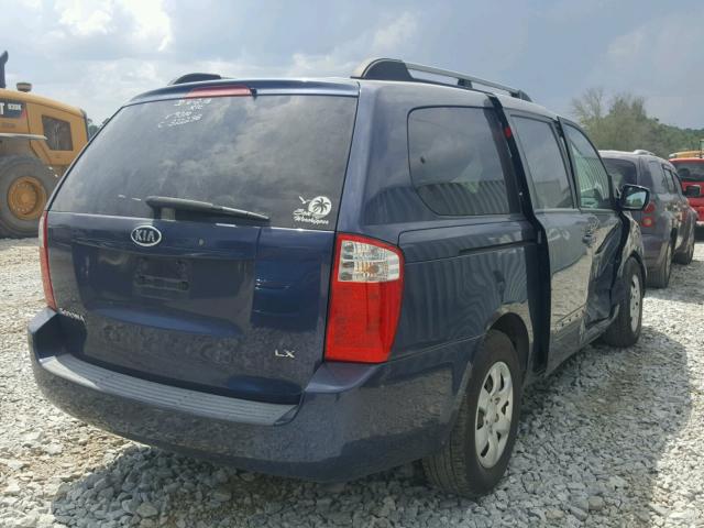 KNDMB233586239310 - 2008 KIA SEDONA EX BLUE photo 4