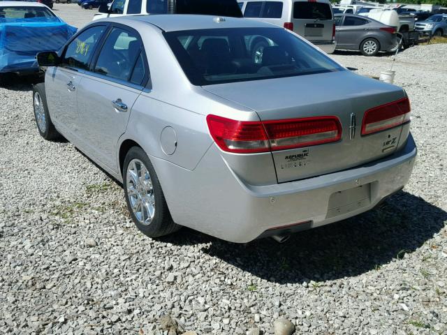 3LNDL2L36CR826121 - 2012 LINCOLN MKZ HYBRID SILVER photo 3