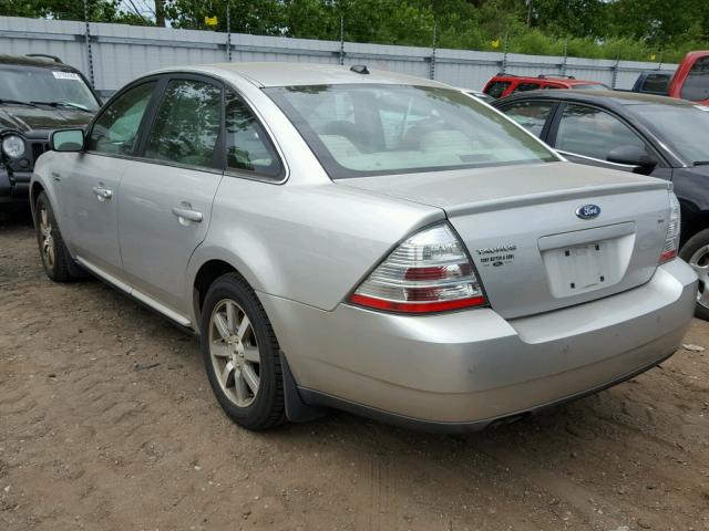 1FAHP24W48G165809 - 2008 FORD TAURUS SEL SILVER photo 3