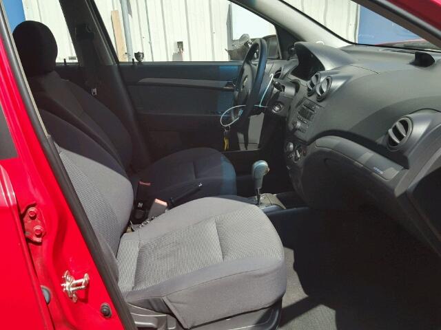 KL1TD56658B218484 - 2008 CHEVROLET AVEO BASE Կարմիր լուսանկար 5