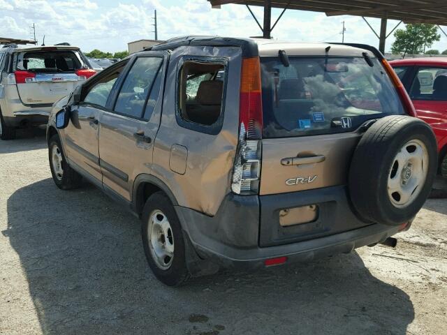 JHLRD68493C006763 - 2003 HONDA CR-V LX BROWN photo 3