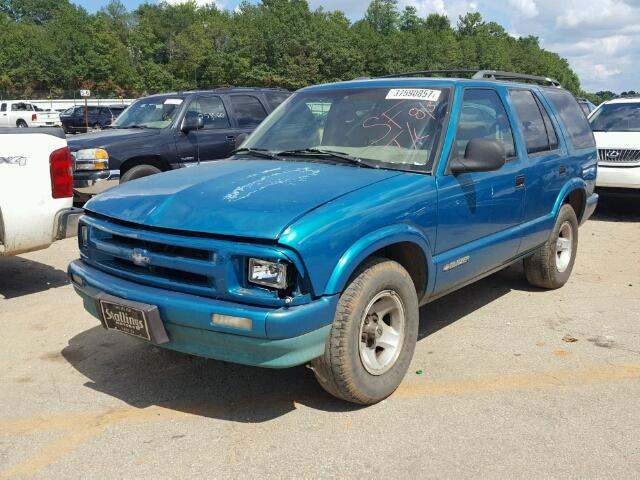 1GNCS13W1T2198942 - 1996 CHEVROLET BLAZER TEAL photo 2