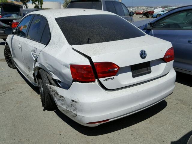 3VW2K7AJ0CM394035 - 2012 VOLKSWAGEN JETTA BASE 白色 照片 3