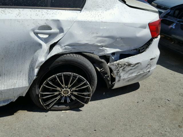 3VW2K7AJ0CM394035 - 2012 VOLKSWAGEN JETTA BASE 白色 照片 9