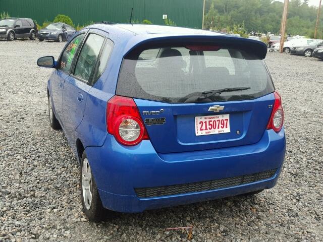 KL1TD66E89B395223 - 2009 CHEVROLET AVEO LS BLUE photo 3