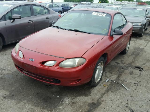 3FAKP1138XR121085 - 1999 FORD ESCORT ZX2 RED photo 2