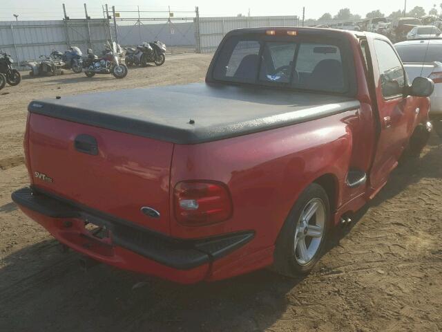 2FTZF0733XCA82721 - 1999 FORD F150 RED photo 4