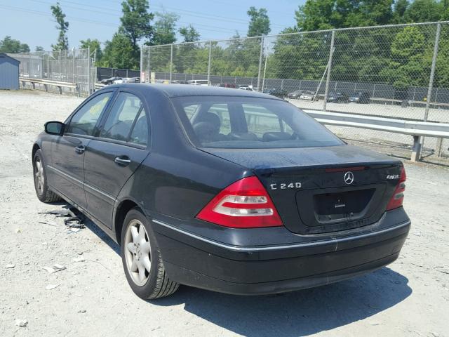 WDBRF81J23F419110 - 2003 MERCEDES-BENZ C 240 4MAT BLACK photo 3