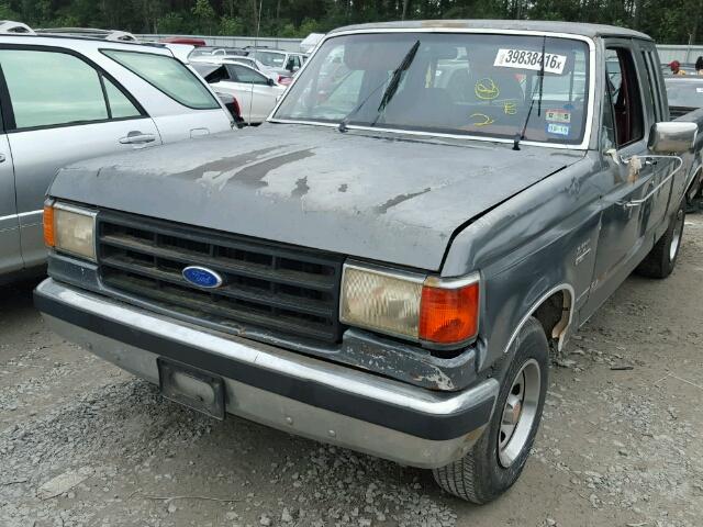 1FTEX15Y6LKB49592 - 1990 FORD F150 GRAY photo 2