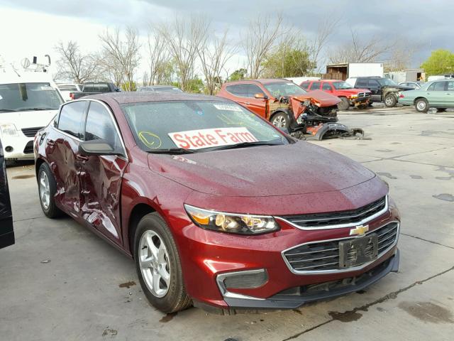 1G1ZB5STXGF313210 - 2016 CHEVROLET MALIBU LS MAROON photo 1