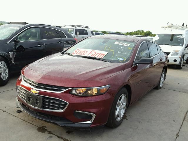 1G1ZB5STXGF313210 - 2016 CHEVROLET MALIBU LS MAROON photo 2