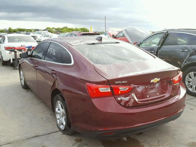 1G1ZB5STXGF313210 - 2016 CHEVROLET MALIBU LS MAROON photo 3