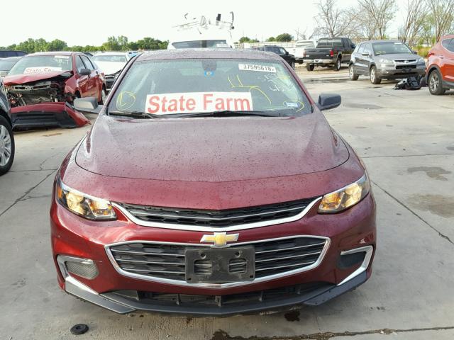 1G1ZB5STXGF313210 - 2016 CHEVROLET MALIBU LS MAROON photo 9