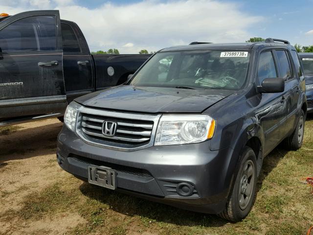 5FNYF4H23DB014318 - 2013 HONDA PILOT LX CHARCOAL photo 2