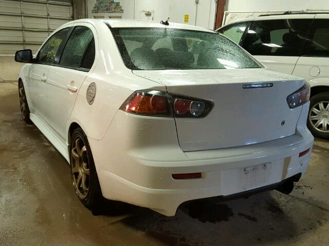 JA32V6FV0BU022980 - 2011 MITSUBISHI LANCER WHITE photo 3