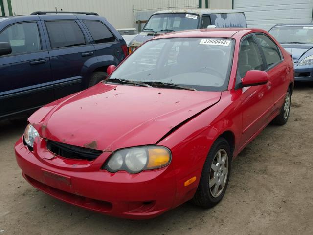 KNAFB161135118511 - 2003 KIA SPECTRA GS RED photo 2