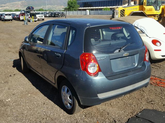 KL1TD6DE8AB127165 - 2010 CHEVROLET AVEO LS BLUE photo 3