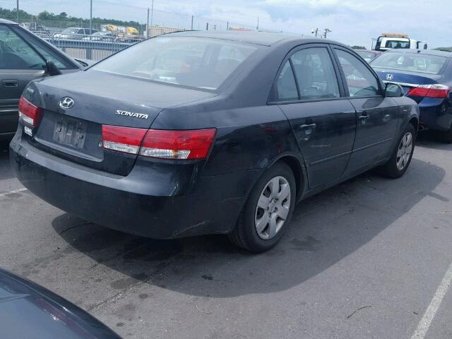 KMHET46C86A111612 - 2006 HYUNDAI SONATA GL BLACK photo 4