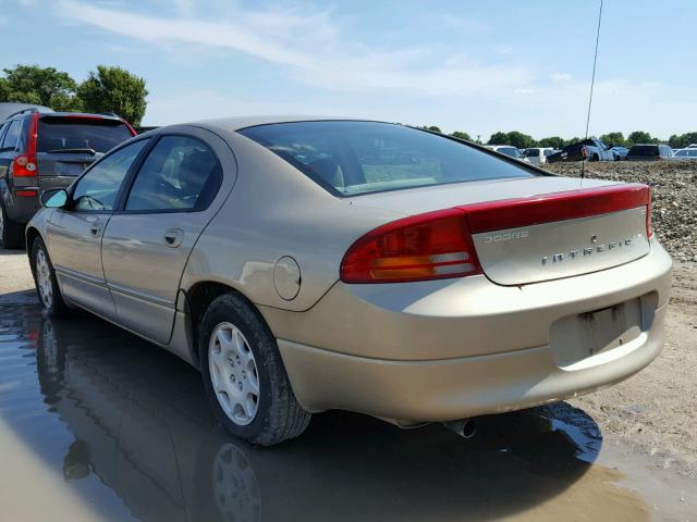 2B3HD46R22H267516 - 2002 DODGE INTREPID S ოქროსფერი ფოტო 3