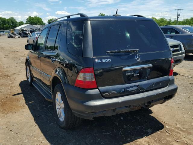 4JGAB75E35A551399 - 2005 MERCEDES-BENZ ML 500 BLACK photo 3