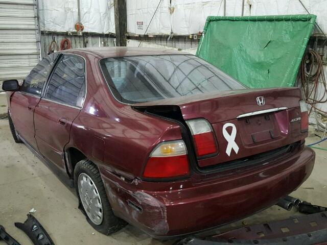 1HGCD5666VA060247 - 1997 HONDA ACCORD EX/ BURGUNDY photo 3