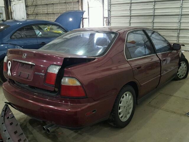 1HGCD5666VA060247 - 1997 HONDA ACCORD EX/ BURGUNDY photo 4