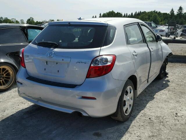 2T1KU4EE9AC282316 - 2010 TOYOTA COROLLA MA SILVER photo 4