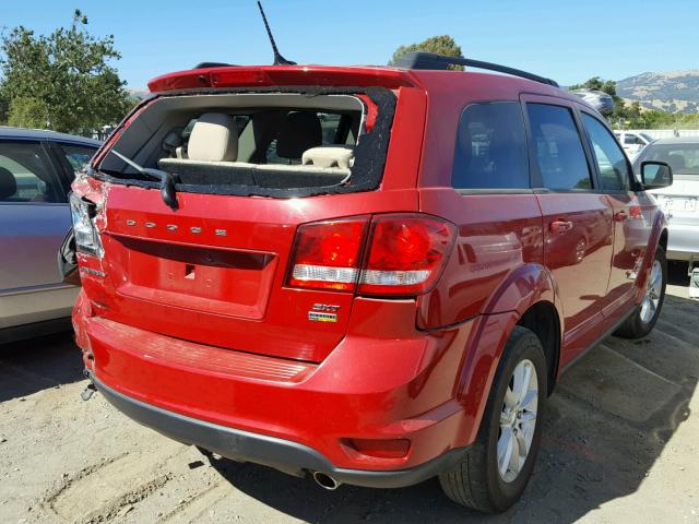 3C4PDCBGXGT223755 - 2016 DODGE JOURNEY SX RED photo 4